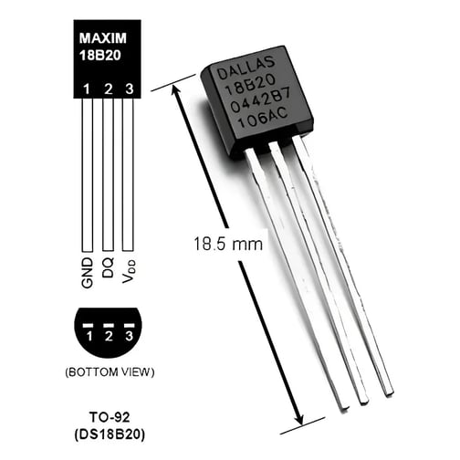 DS18B20 Temperatursensor | 2-Pack - Bild 2